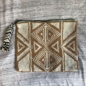 Anthropologie Jasper & Jeera Beaded Aztec Clutch